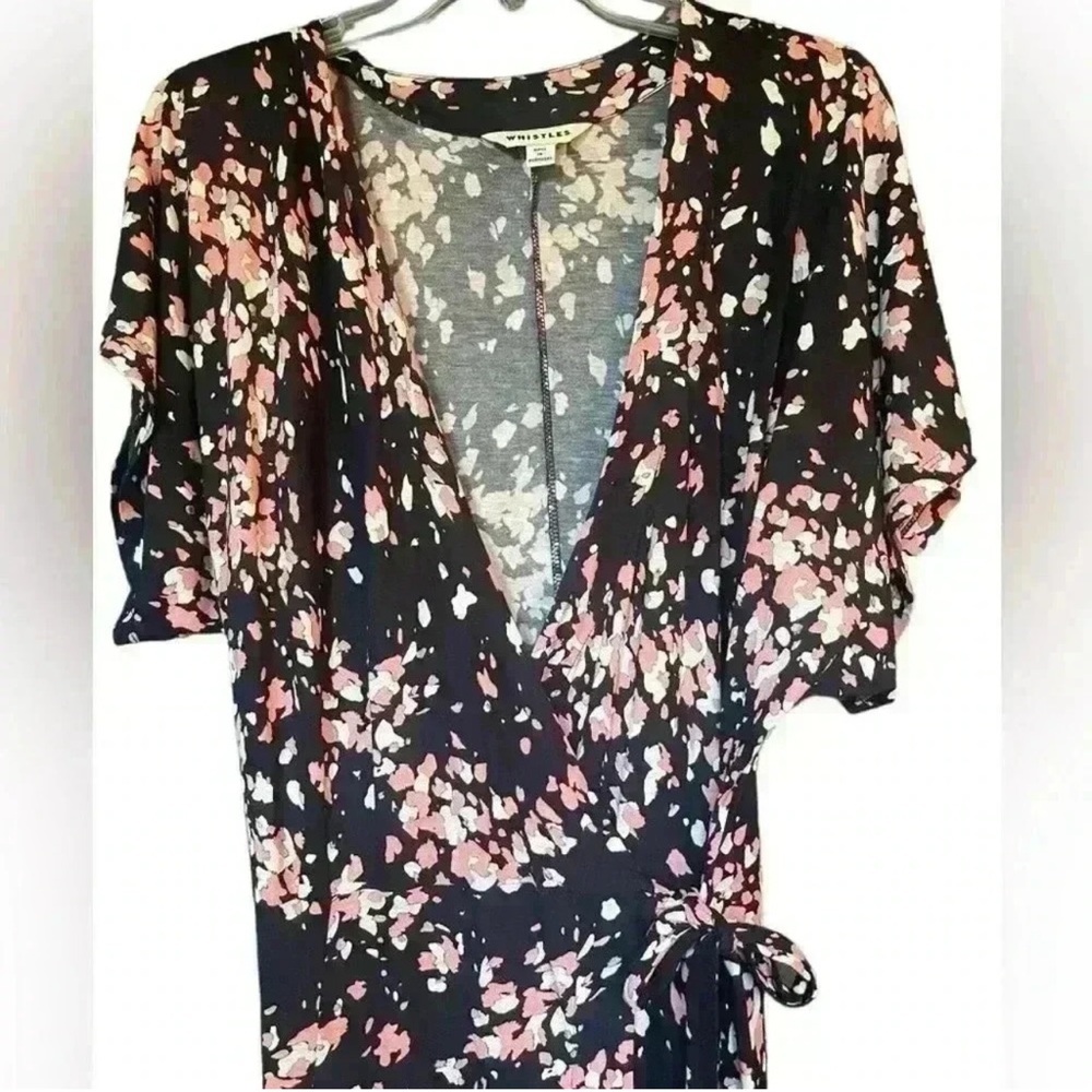 Whistles Jersey Wrap Short Sleeve Dress Size 8 - Picture 2 of 14